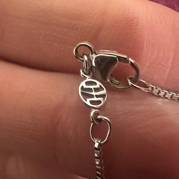 JOHN HARDY Signature Dot Heart Silver Pendant Necklace w/Garnet Embellishment - Picture 9 of 11